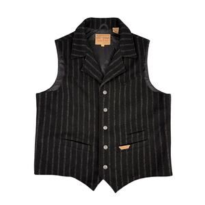 Powder River Outfitter Men's Montana Striped Wool Vest Black XL Panhandle Slim
